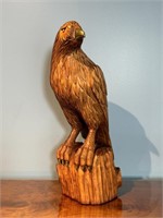 Magnificent Carved Eagle With Brass Accents