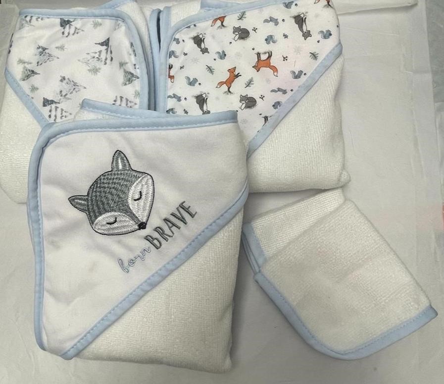 Kyle & Deena Infant Hooded Towels and Wash Clothes