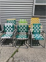 6 Folding Lawn Chairs