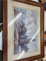 R Scott Mountains Framed with Glass