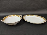 Haviland Mount Vernon Bowl & Serving Plate