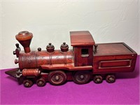 Carved Wood Train with Storage Compartment