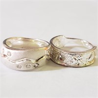 $160 Silver Lot Of 2 Ring