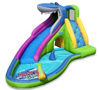 Shark's Club Inflatable Water Slide W/Pool