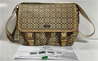 Coach Signature Beige Messenger Bag Like NewCOA