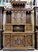 Stunning French Walnut Neo Renaissance Buffet.