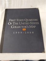 1999-2008 First State Quarter map Partial book