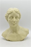 Ladies Head Bust Faux "Marble" Statue