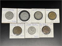 Lot of (7) Presidential Tokens/Medals