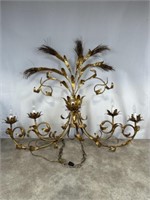 Vintage metal Italian designed chandelier
