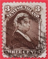 Newfoundland 1887 "Queen Victoria" 3 Cents Stamp #
