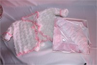 The Christening Collection Bonnet and Hankie
