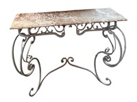 Marble Top,Wall Mount French Iron Console