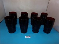 Avon Cape Cod Ruby Red glass 5.5in tumblers