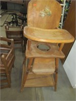 Vintage High Chair Potty Chair Play Table