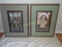 Floral Plaques Shadow Boxes