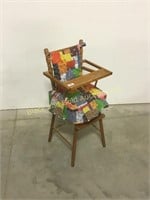 Small wooden doll high chair