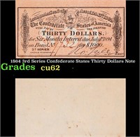 1864 3rd Series Confederate States Thirty Dollars