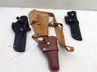 (4) Leather Revolver Holsters