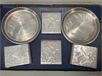 Vintage Hammered Aluminum Coasters and More