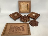 Wooden Trivets, Tray, and More