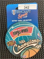 1999 NBA Champions Spurs Button