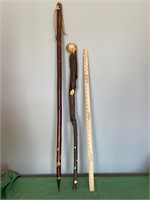 2 hand Crafted Walking Sticks