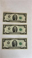 1976 $2 Bills (3) 
In sequence