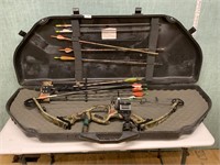 Compound Bow W/ Arrows & Hard Case