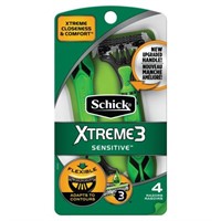 4-PK Schick Xtreme 3-Blade Sensitive Men S