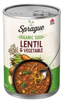 (4) Sprague Soup Organic Lentil With Vegetable,