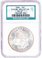 Coin 1886 Morgan Silver Dollar NGC MS67  Binion