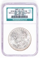 Coin 1883-O Morgan Silver Dollar NGC BU Binion