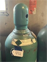 Empty Bottle of Argon Compressed Gas