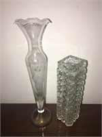 Sterling Silver Base Bud Vase and Glass Bud Vase