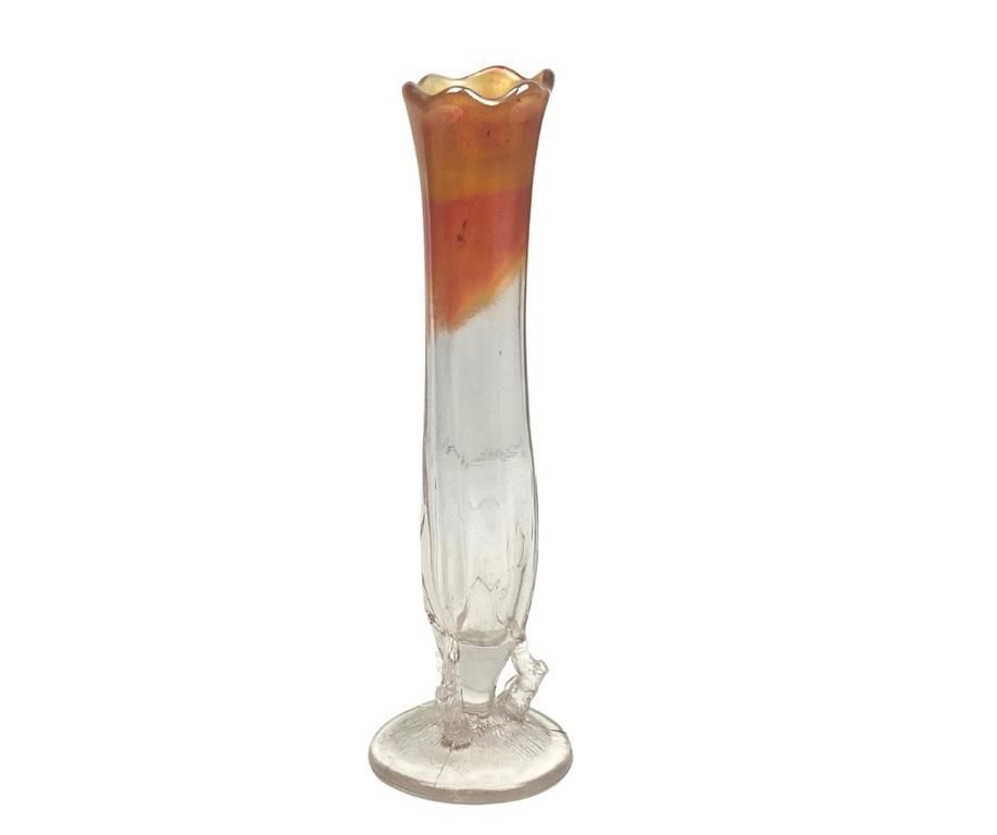 VINTAGE CARNIVAL GLASS BUD VASE