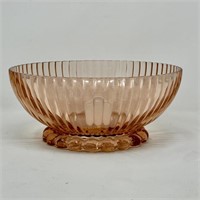 Anchor Hocking Pink Queen Mary Beaded Base Bowl