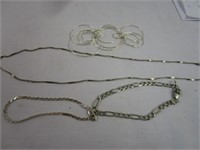Sterling Necklace, Earrings, & Bracelets