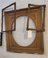 3 very old ornate gesso picture frames