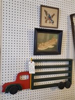 3pc Bird art WW2 ship wooden toy display