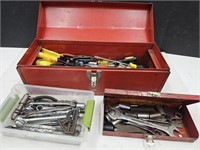 Tool Box with Lots of Craftsman Wrenches & Other