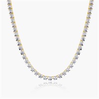 14K YELLOW & WHITE GOLD 6.00CT DIAMOND NECKLACE