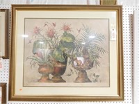 Lot # 4024 - Framed still life print by Barbara