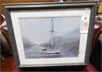 Lot # 4017 - Framed print of the Linda II fishing