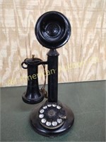 ANTIQUE CANDLESTICK ROTARY DIAL PHONE
