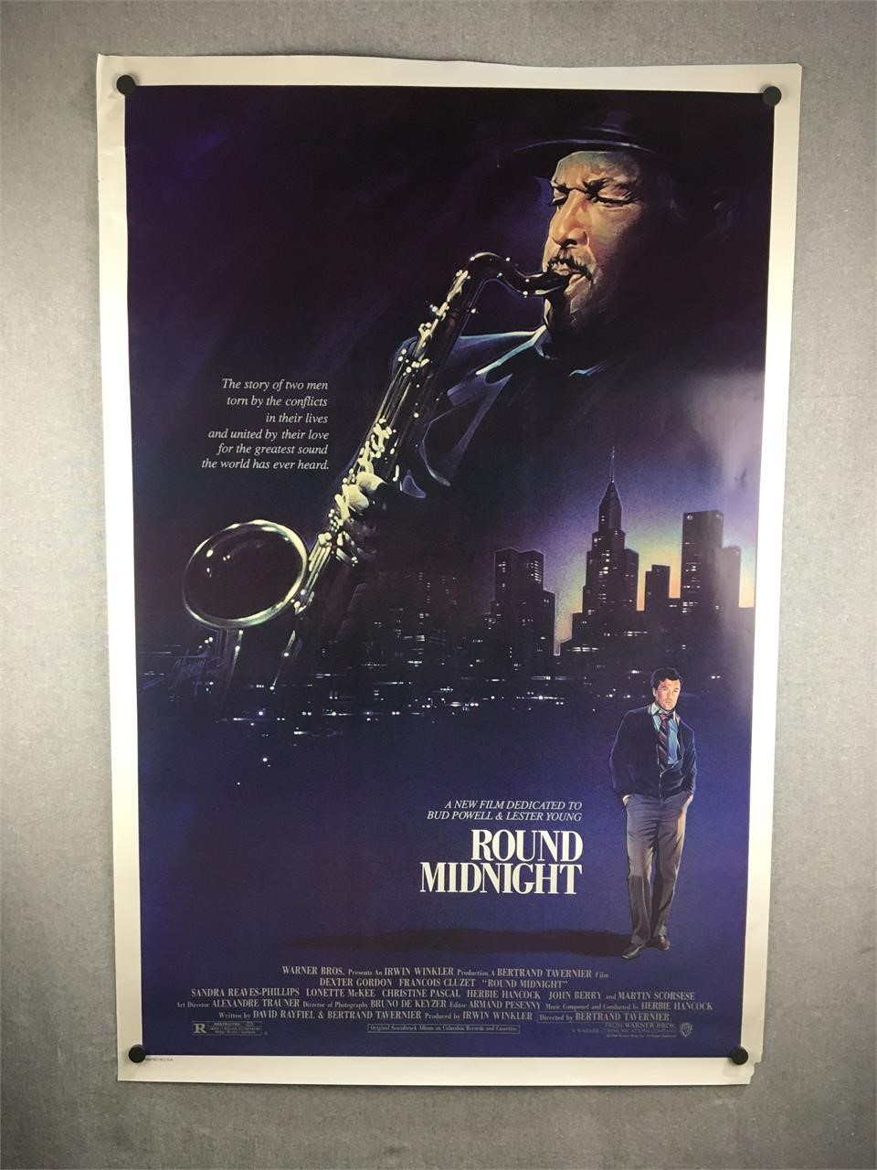 Vintage 1986 Round Midnight Movie Poster