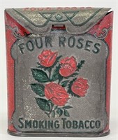 1900's Four Roses Tobacco Embossed Pocket Tin