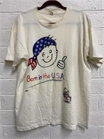 Vintage Single Stitch Born In The USA Shirt XL