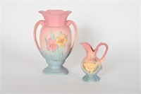 Vintage Hull Pottery Iris Vase, Magnolia Ewer Vase