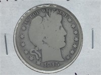 1915S Barber Half Dollar
